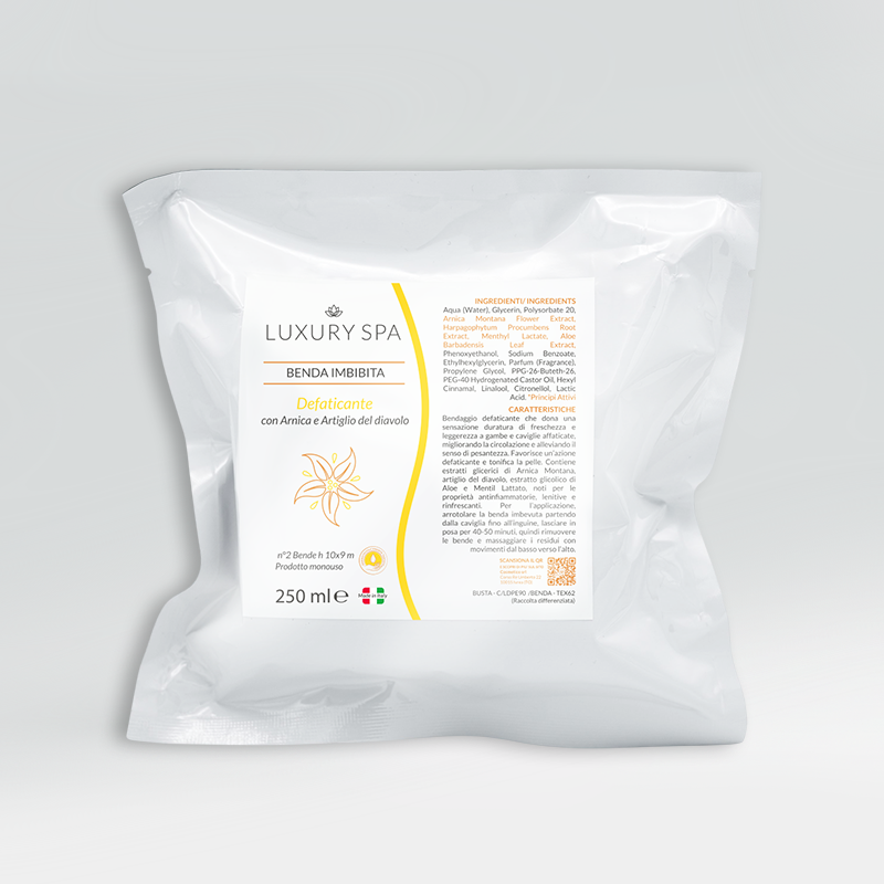 Benda Monouso Defaticante Imbibita Artiglio del diavolo e Arnica 250 ml
