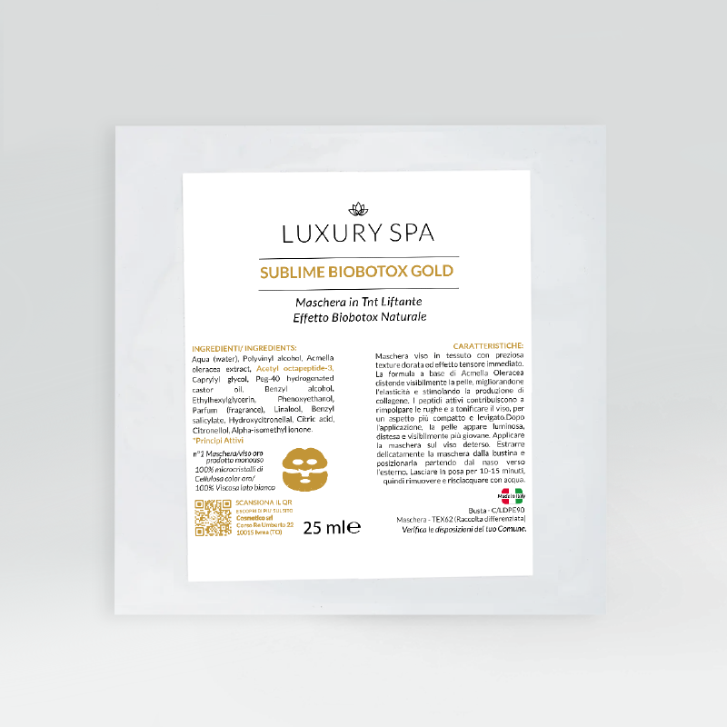Maschera Sublime BioBotox Gold - Liftante Naturale