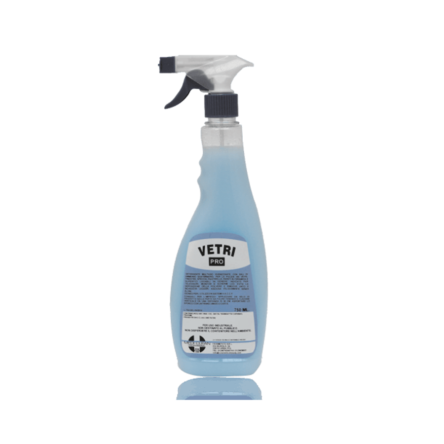 Spray Detergente Professionale Per Pulizia Vetri Cristalli E Specchi 750  Milliliter - 1 Pezzo : : Salute e cura della persona